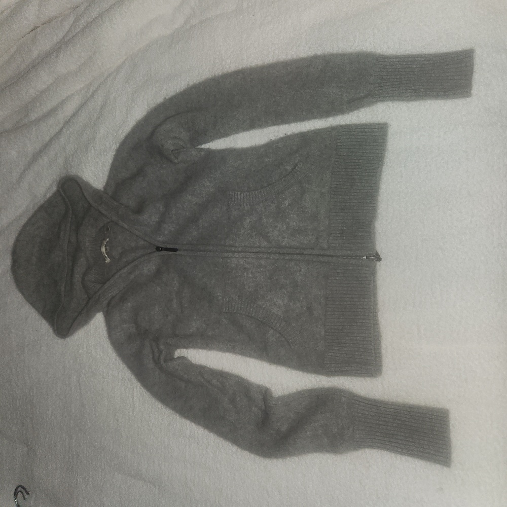 Vince 100% Cashmere zip-up grey colored Hoodie Sz XS